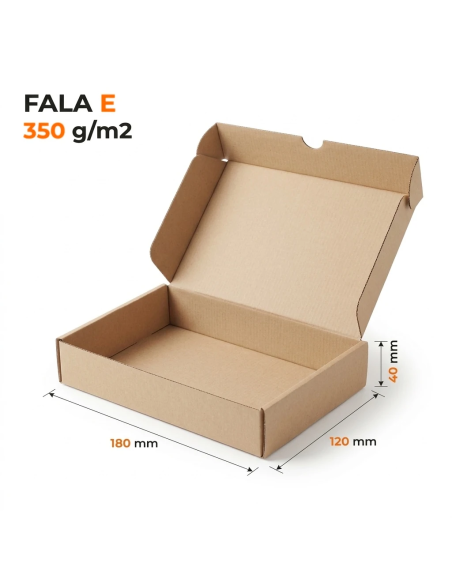 Karton fasonowy 180x120x40 mm E/350 – komplet 50 szt.